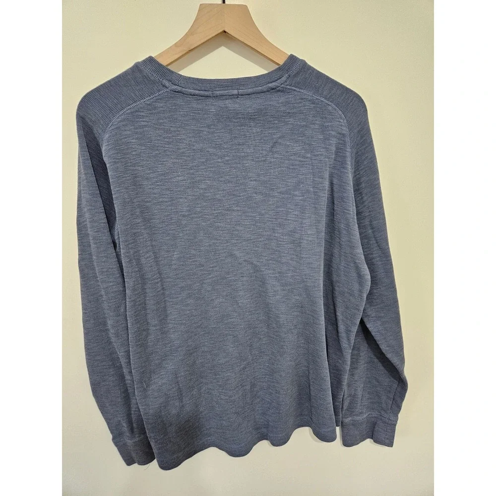 Banana Republic Mens XL Blue Heathered Raglan Long Sleeve‎ Crewneck Pullover